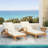 Acacia Wood Chaise Lounge with 2-Inch Cushion and 4-Position Adjustable Backrest