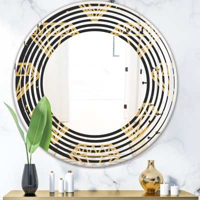 Miroir mural sans cadre wave diamants glam