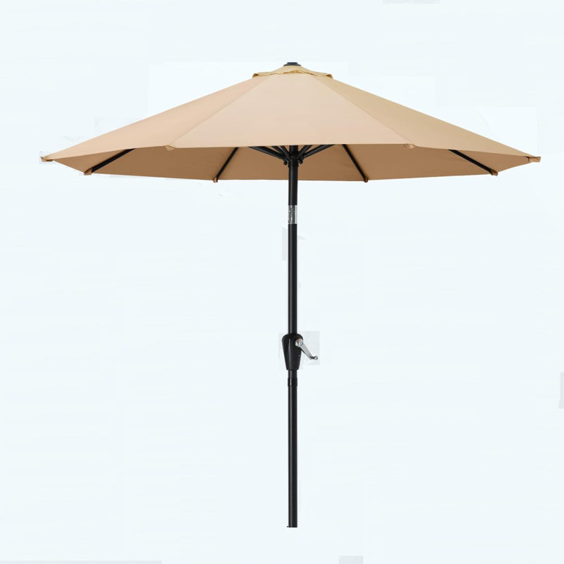Parasol de marché avec manivelle Lorola, Beige