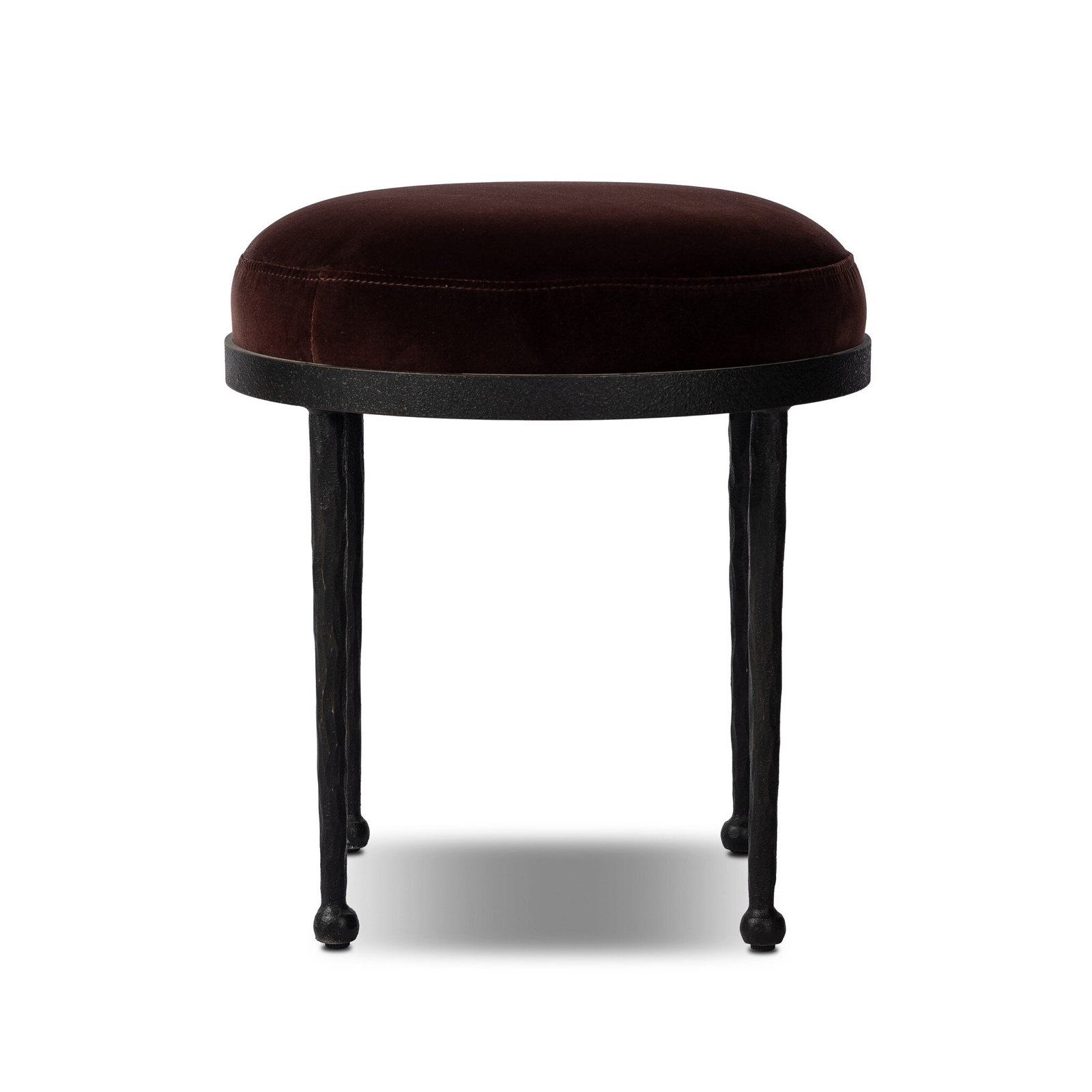 Rua Accent Stool, Surrey Plum Cotton Blend