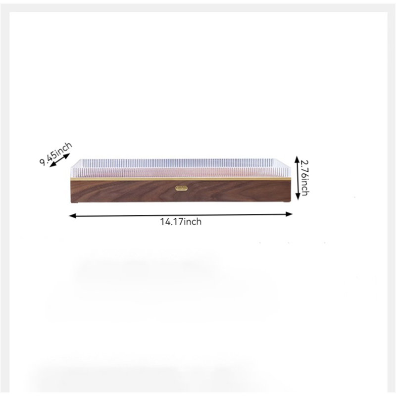 Wood Tray, 2.76" H x 14.17" W x 9.45" D