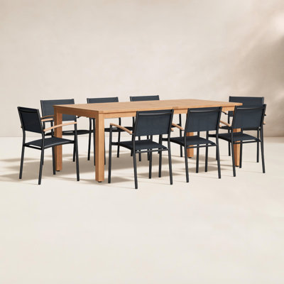 Anautica 88" Eucalyptus Patio Dining Set