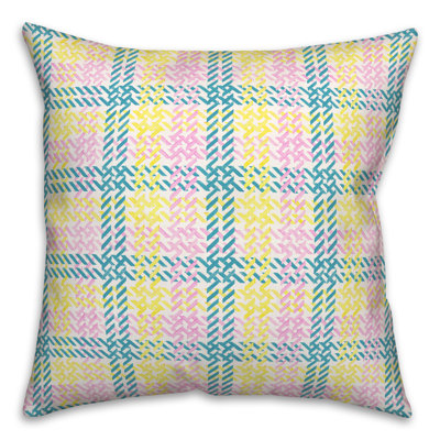 Plaid Outdoor Reversible Throw Pillow