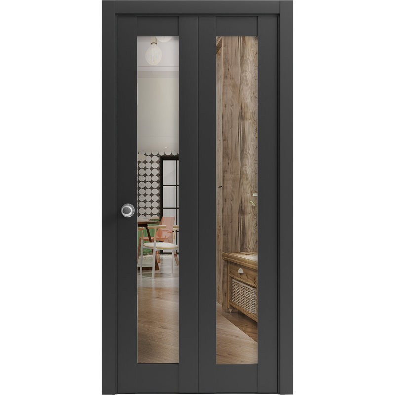Portes pliantes en verre Lucia, 56 po x 80 po