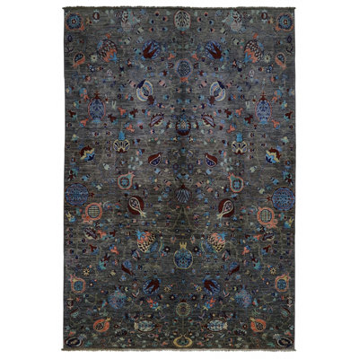 Corail foncé moderne 6 pi 8 po x 9 pi 8 po
