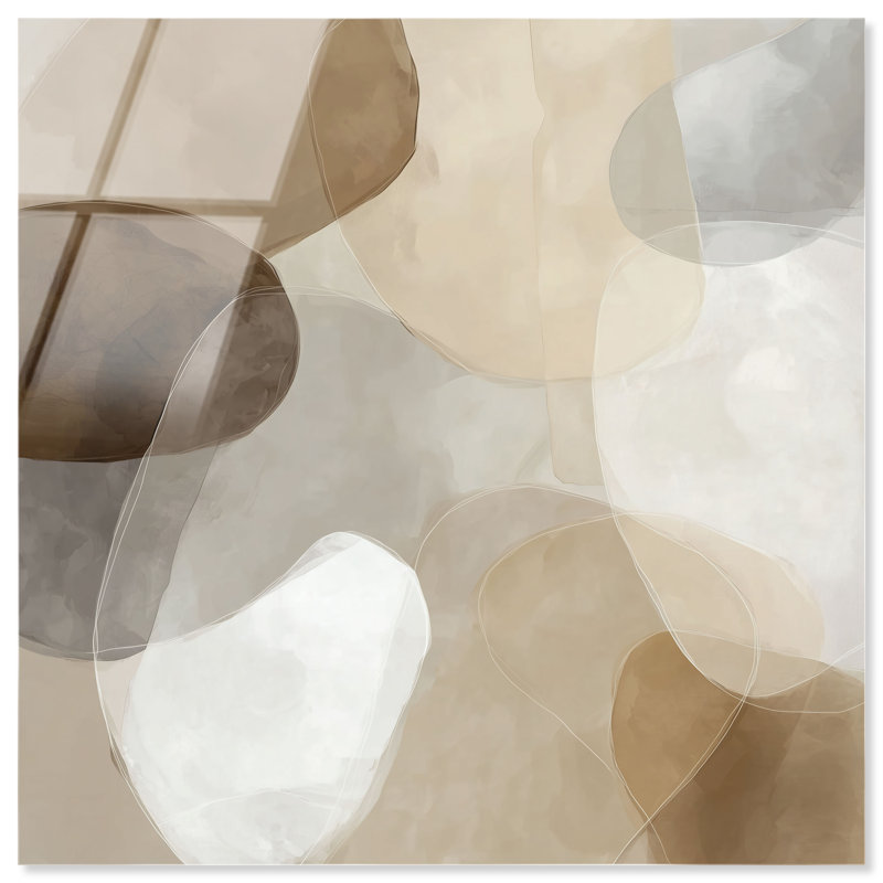 Impression acrylique Soft Overlap I, tableau mural pour salon par Art Remedy, prêt à accrocher, 20 x 20, H 20 po x l 20 po