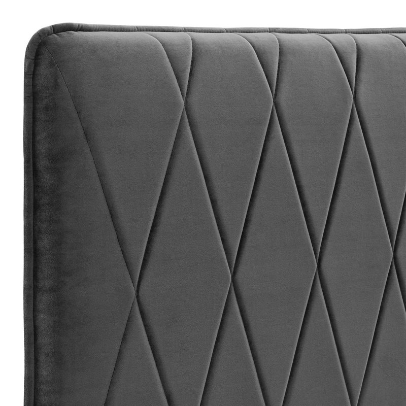 Modway Leila Performance Velvet King/California King Headboard, Charcoal
