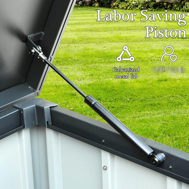 Large Patio Deck Storage Bin - 150 Gallon, Waterproof, Lockable  Dark Gray Gallon For Outdoor Cushions