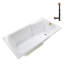 Baignoire de trempage en acrylique 66 po x 34 po, drain inclus-97544474