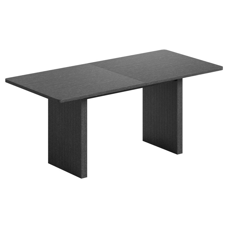 Table de salle à manger 70 "rectangulaire pour 70 personnes, Noir