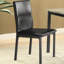 De 2 chaises d'appoint de salle à manger rembourrées noires, 2 chaises de style transitionnel - ajoute de la beauté