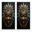 "Masque tribal africain", 2 pièces sur toile-2059622917-2059622943