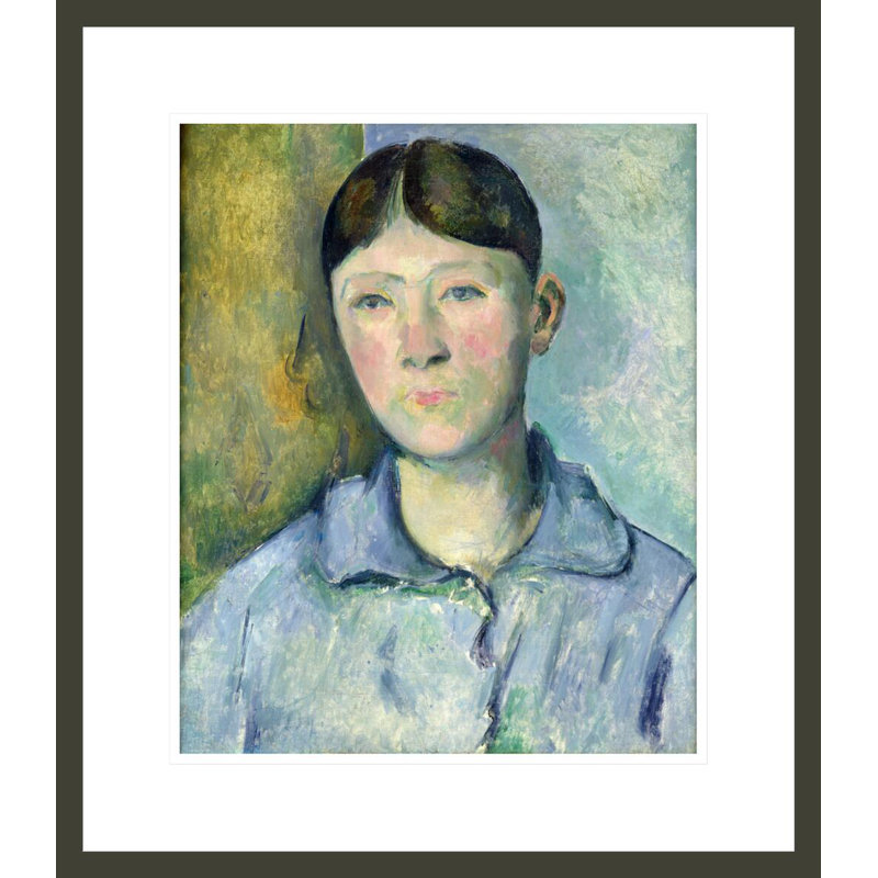 Portrait de madame Cézanne par Paul Cézanne, impression giclée encadrée, H 20,38 po x l 17,75 po