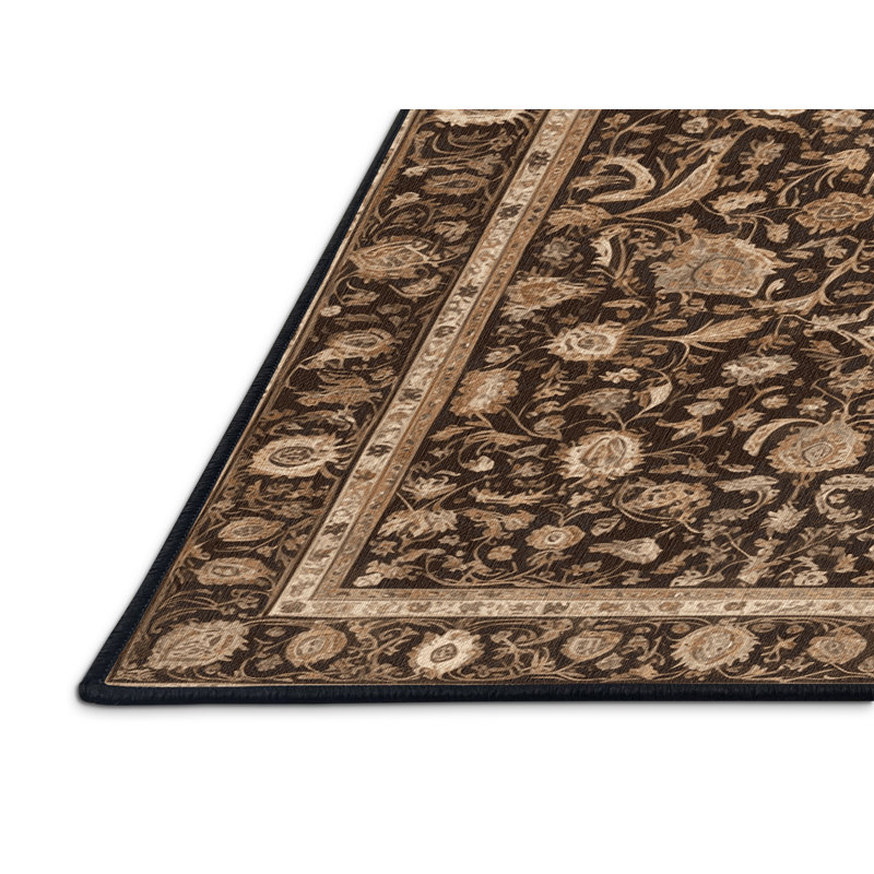 Tapis brun lavable à la machine, Rectangulaire 8 pi x 10 pi