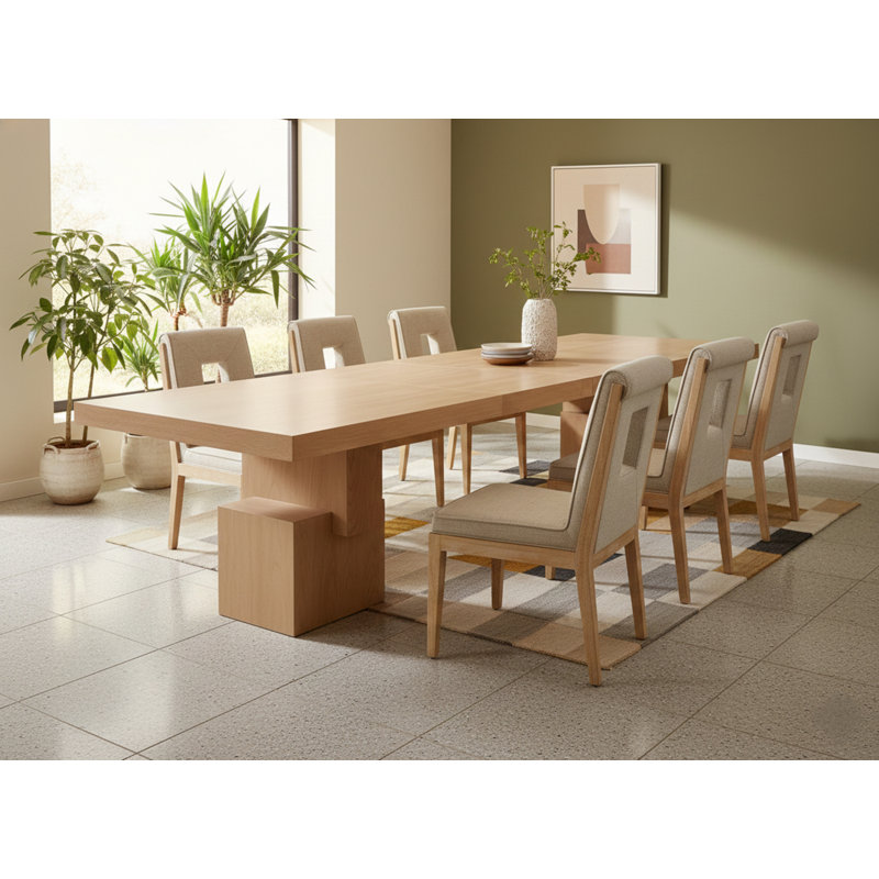 Table de salle à manger rectangulaire L 96 po x l 48 po Anzio, Chêne