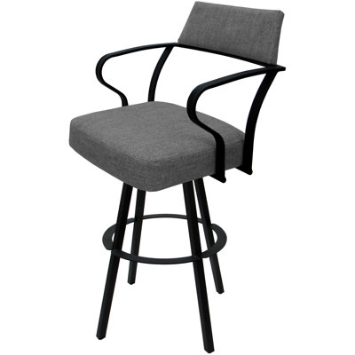 Tabouret de bar pivotant en métal 34 po Keiley