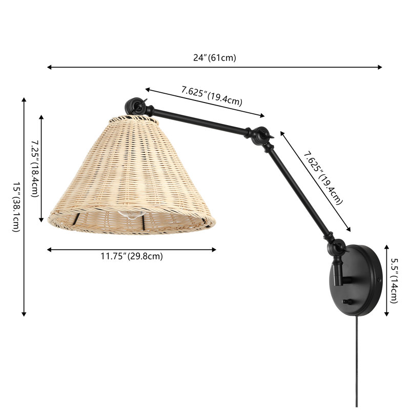 Adalyne Plug-in Swing Arm Sconce