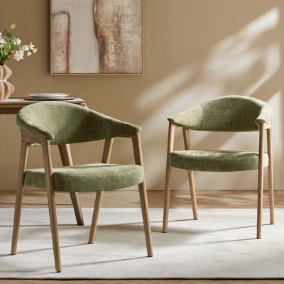 Milford Mid-Century Modern Dinning Chair with Ergonomic Curved Backrest