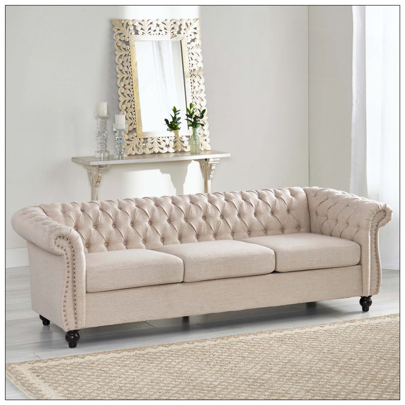 Fauteuil d'appoint moderne rembourré pour sièges de salon, Beige