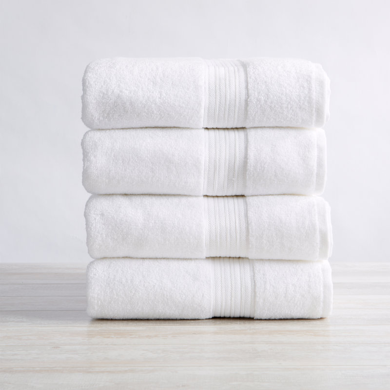 Super Soft 100% Cotton Quick-Dry Bath Towels, White
