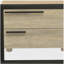 Oak and Black 2-drawer Nightstand