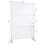 Écran d'intimité extérieur et intérieur en métal H 76 po x l 48 po, écran d'intimité décoratif autoportant pour terrasse de balcon de terrasse, panneaux de clôture d'intimité pour jardin extérieur PS106 blanc-1795472968