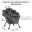 Fauteuil paresseux, fauteuil floral moderne, fauteuil d'appoint-2110069450