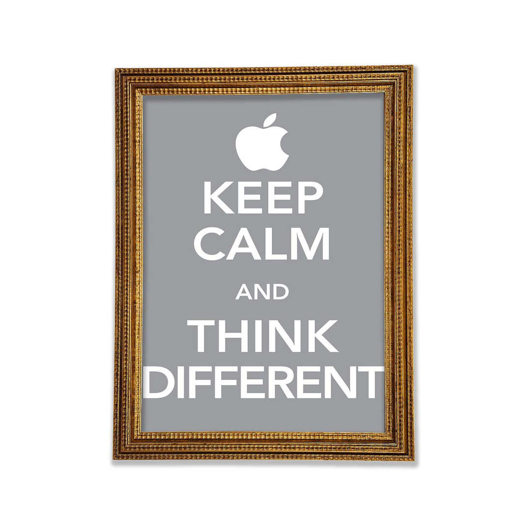 Keep Calm And Think Diffrent Gerahmter Druck