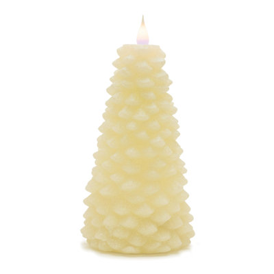 Glittered Pine Tree Candle