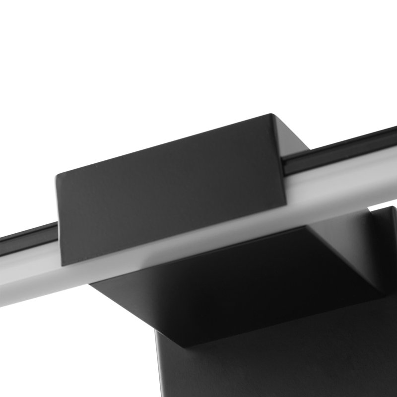 Lampe frontale à miroir 1 lumière DEL à intensité variable noire, Noir mat