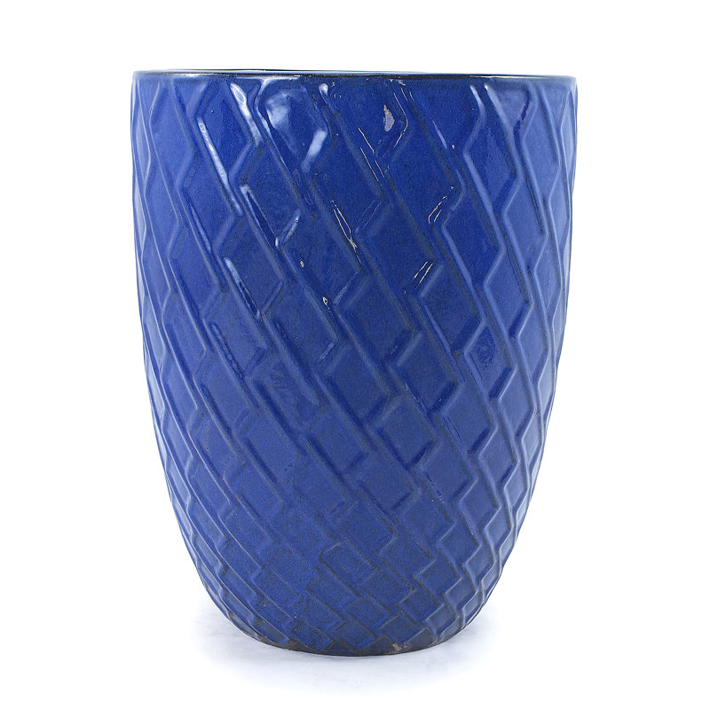 Ceramic Flowerpot, Modern Planter, Navy