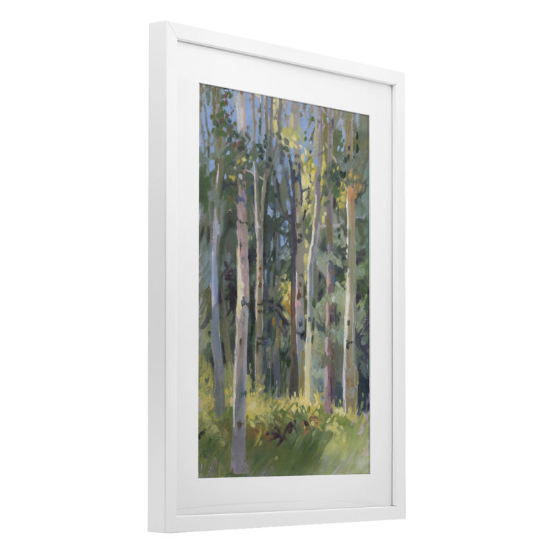 «Hidden Path Forest Trees», reproduction encadrée sous verre, conception par Christine Debrosky, H 20 po x l 14 po
