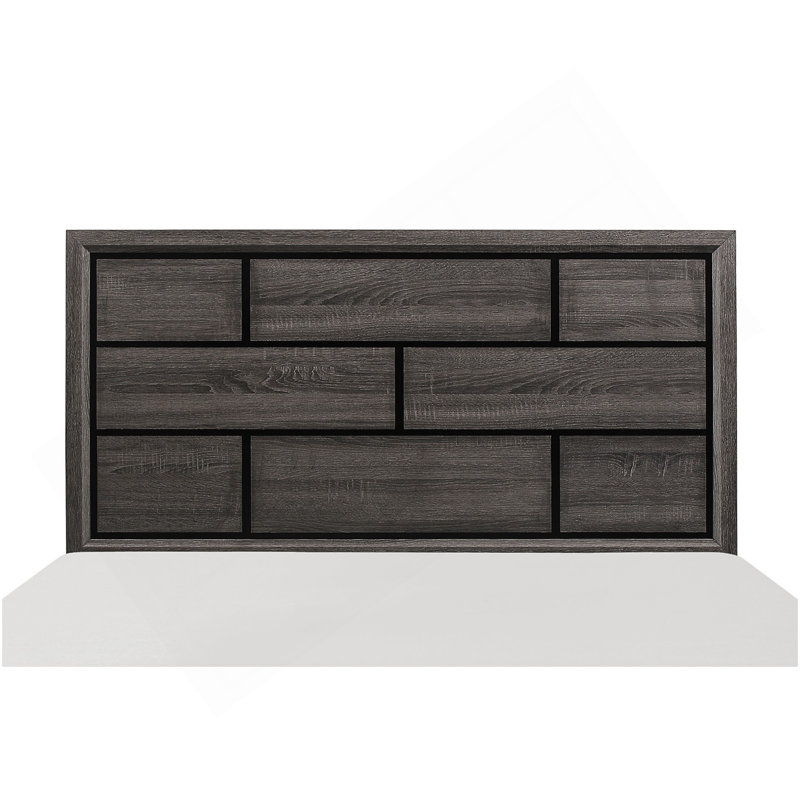 Mobilier de chambre à coucher contemporain de style moderne avec ligne épurée et finition grise 1pc