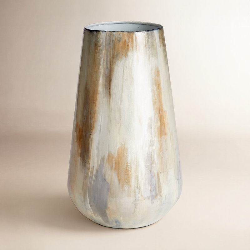 Almeta Metal Table Vase, 12.5" H x 8" W x 8" D