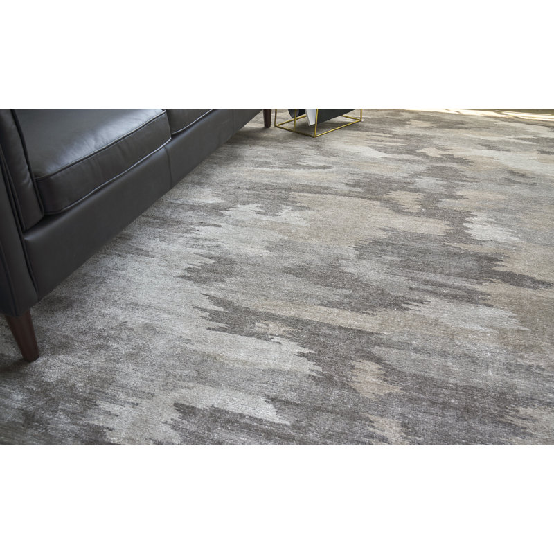 Handmade Abstract Area Rug, Rectangle 6' x 9'