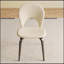 Moderne en polyuréthane - Chaises en cuir avec pieds et dossier en métal robuste, idéal pour les salons et les salles à manger, ensemble de deux pièces