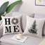  Housse de coussin géométrique en lin