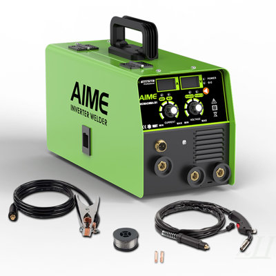 140 A 3 en 1 soudeuse MIG, fil solide, MIG / Lift TIG / équipement manuel de soudage à l'arc 10 onduleur IGBT, contrôle synergique, affichage à DEL