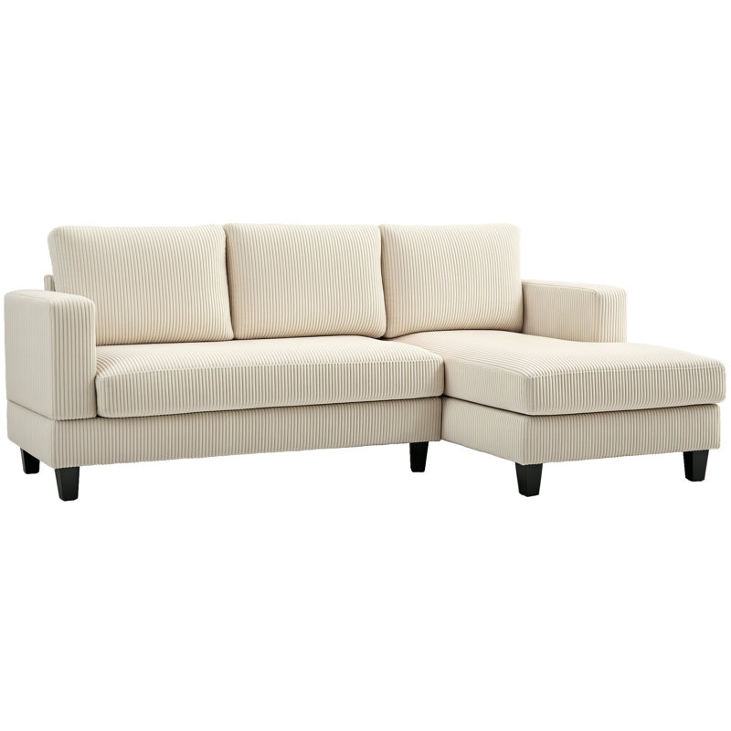 Canapé modulaire avec méridienne 3 places, Beige