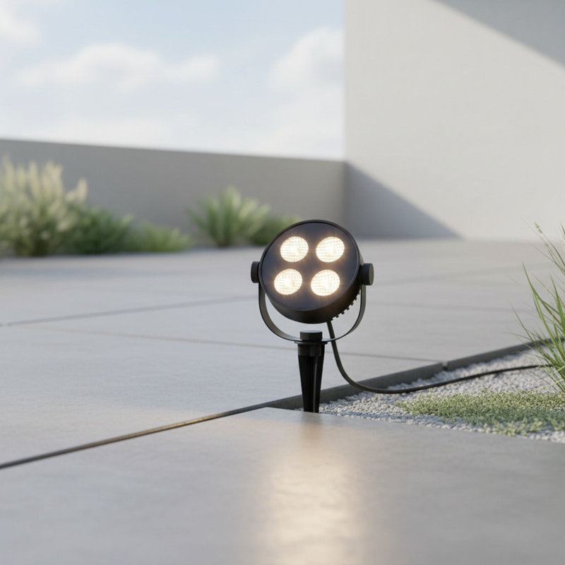 UltraBeam 24 Watt LED High Output Black Electric Garden Spike Light - IP65 - 2000 Lumens 