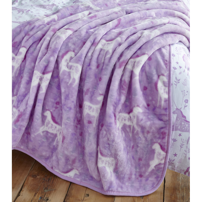 Folk Unicorn Throw