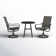 Alyah 2 - Person Metal Patio Dining Set with Round Table