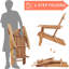 Chaise Adirondack pliante en bois massif Aminata