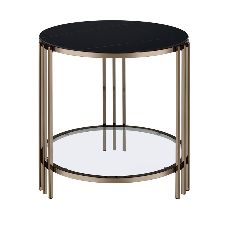 Table de bout Elegant Champagne Finish