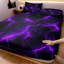 Ensemble de draps-housses en microfibre Orylavena Purple Lightning avec taies d'oreiller, pour lit simple-123109399