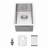 Undermount Sink, Undermount Stainless Steel Kitchen Sink 16 Gauge Deep Single Bowl Kitchen Sink Basin