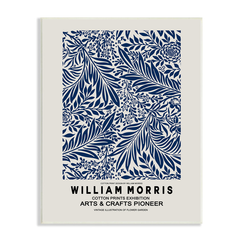Flyer d'exposition de feuilles bleues à motif floral, L 10 po x H 10 po, Plaque murale