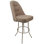 Tabouret de bar pivotant en métal Houde 26 po M-235 - Basin Beige - Café