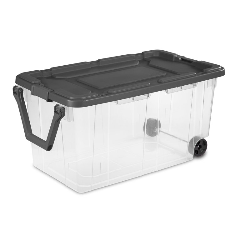 128qt Extra Large Wheeled Latching Storage Box - Brightroom™