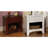One Drawer Wooden Nightstand In Cherry Finish
